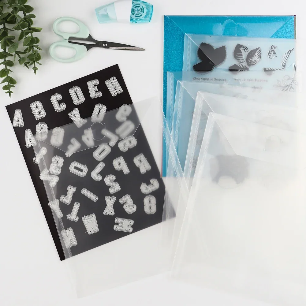 10 عبوات من جيوب تخزين الطوابع والقالب، مظاريف بلاستيكية قابلة لإعادة الاستخدام، منظم الملصقات المقاومة للماء، حامل الإيصالات، مجلدات تخزين #5