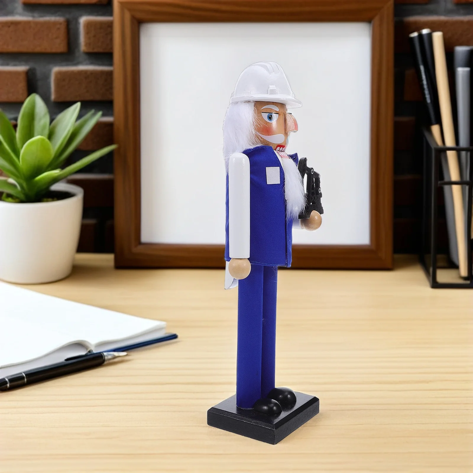 

14.15 Inch Wood Nutcracker Soldier Figure Decorative Christmas Table Centerpiece Festive Ambiance Booster Material