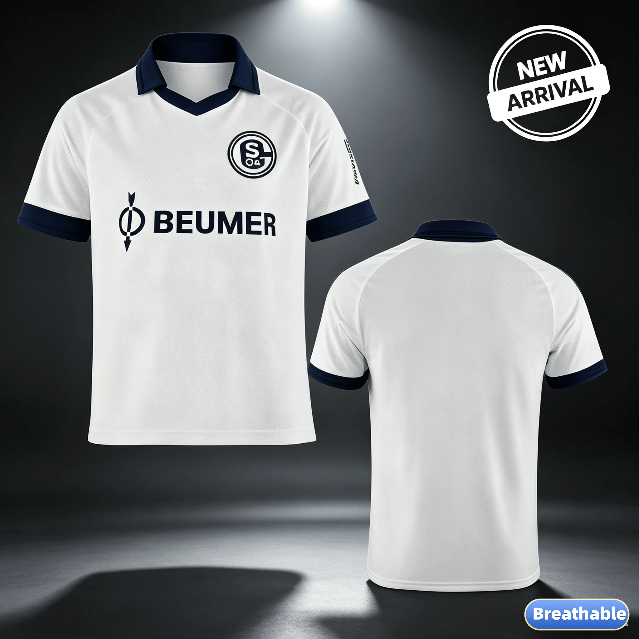 2026_27 Schalke Collar Football Jersey Shirt Men Summer Polo Collar Sport Breathable Quick Drying Sweatshirt FamilyMatching