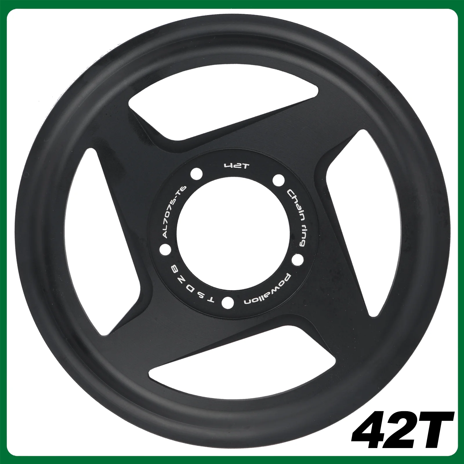 Plato compensado Powallon 42T con protector integrado para kit de motor de accionamiento medio Tongsheng TSDZ8: perfecto para conversión de bicicleta eléctrica