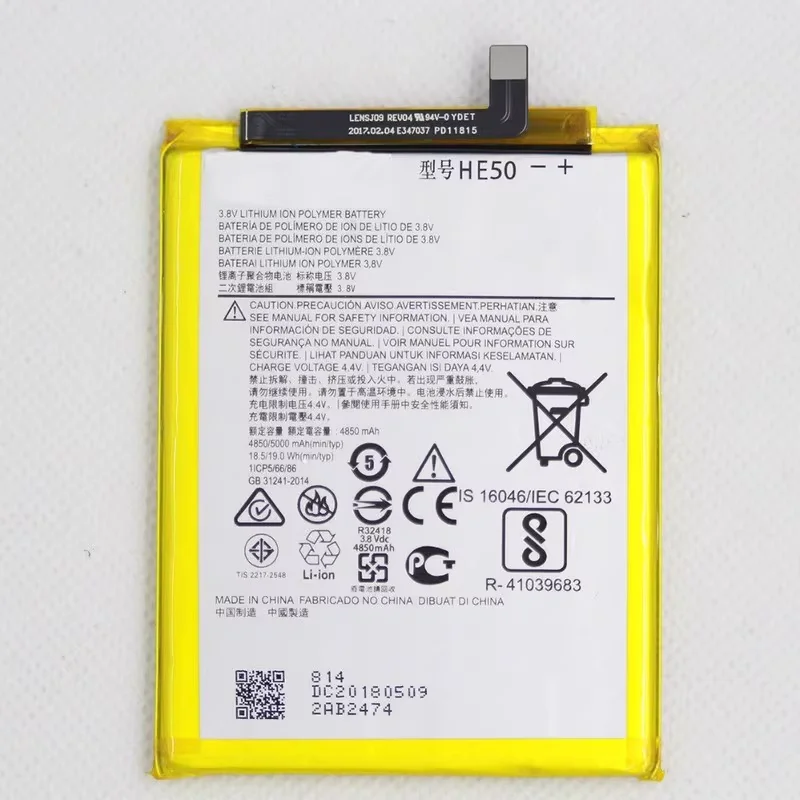 

New Battery Replacment For Motorola Moto E4 PLUS/ E5 PLUS XT1770 XT1771 XT1775 XT1774 XT1776 HE50 5000mAh