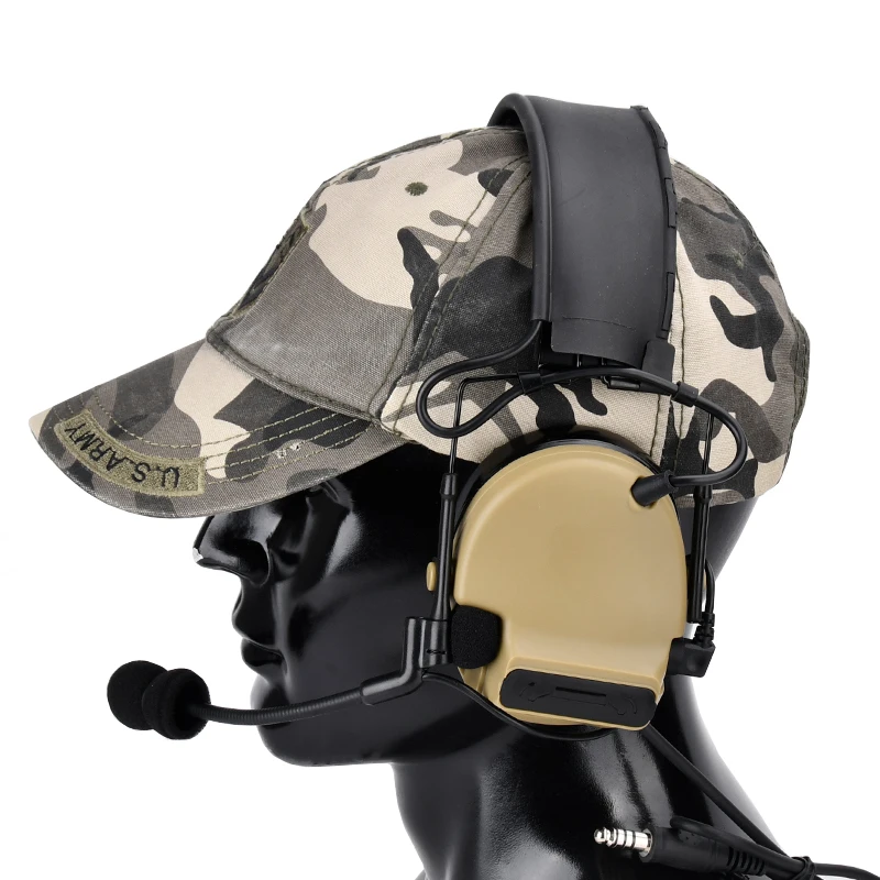 Auriculares tácticos PTT para comunicaciones con adaptador ARC y casco - imagen 4