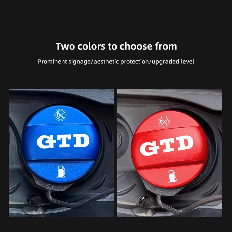 

VW 2026 Hot 1PC Car Fuel Cap Alloy Oil Box Lid Petrol Tank Cover for For Volkswagen VW GTD Logo Rline Golf 5 MK5 Passat B5 Toura