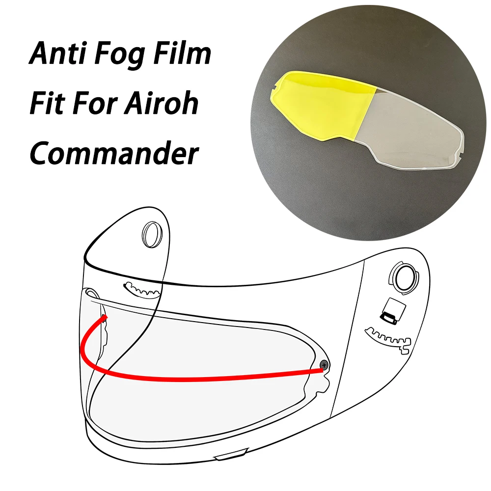Fit For Airoh Commander 2 Helmet Visor Anti-Fog Insert Clear Film