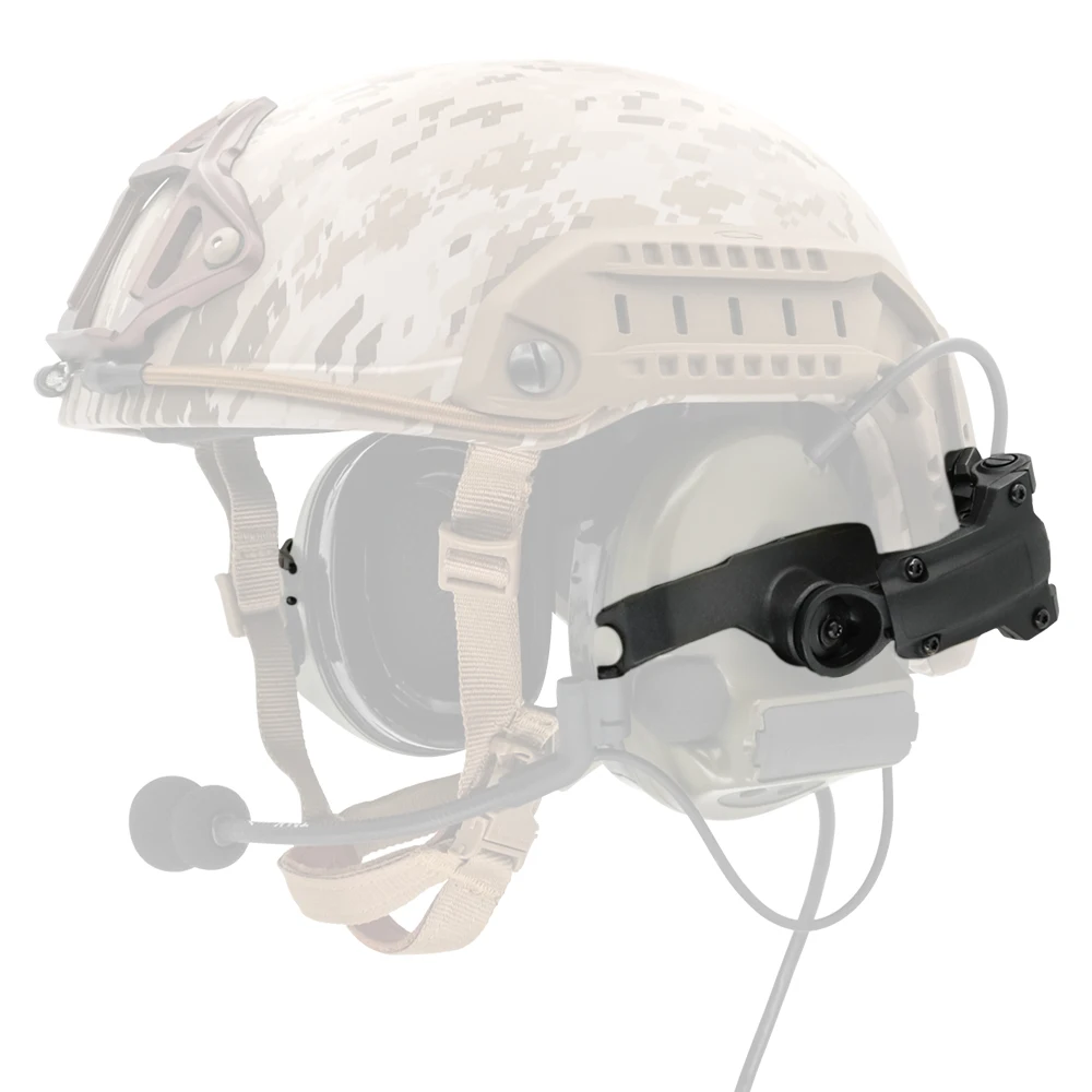 El kit adaptador de riel ARC para casco es compatible con auriculares tácticos Peltor ComTac II III