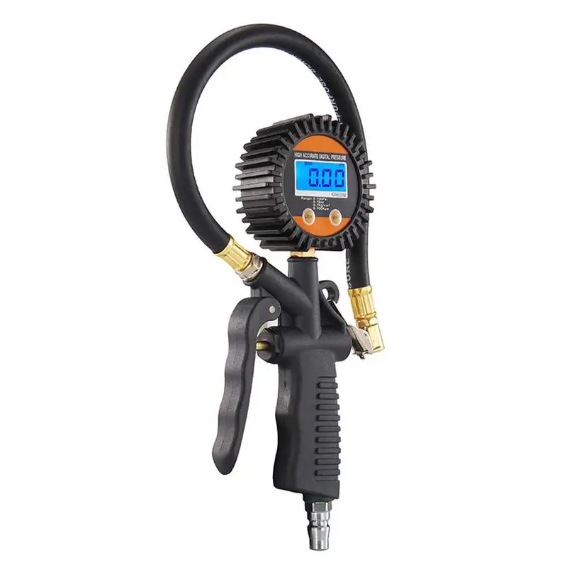 

Tire Inflator Nozzle With Gauge Air Chuck With Pressure Gauge Tire Deflator With Large Dial Design Shockproof Gauge For Car Tire