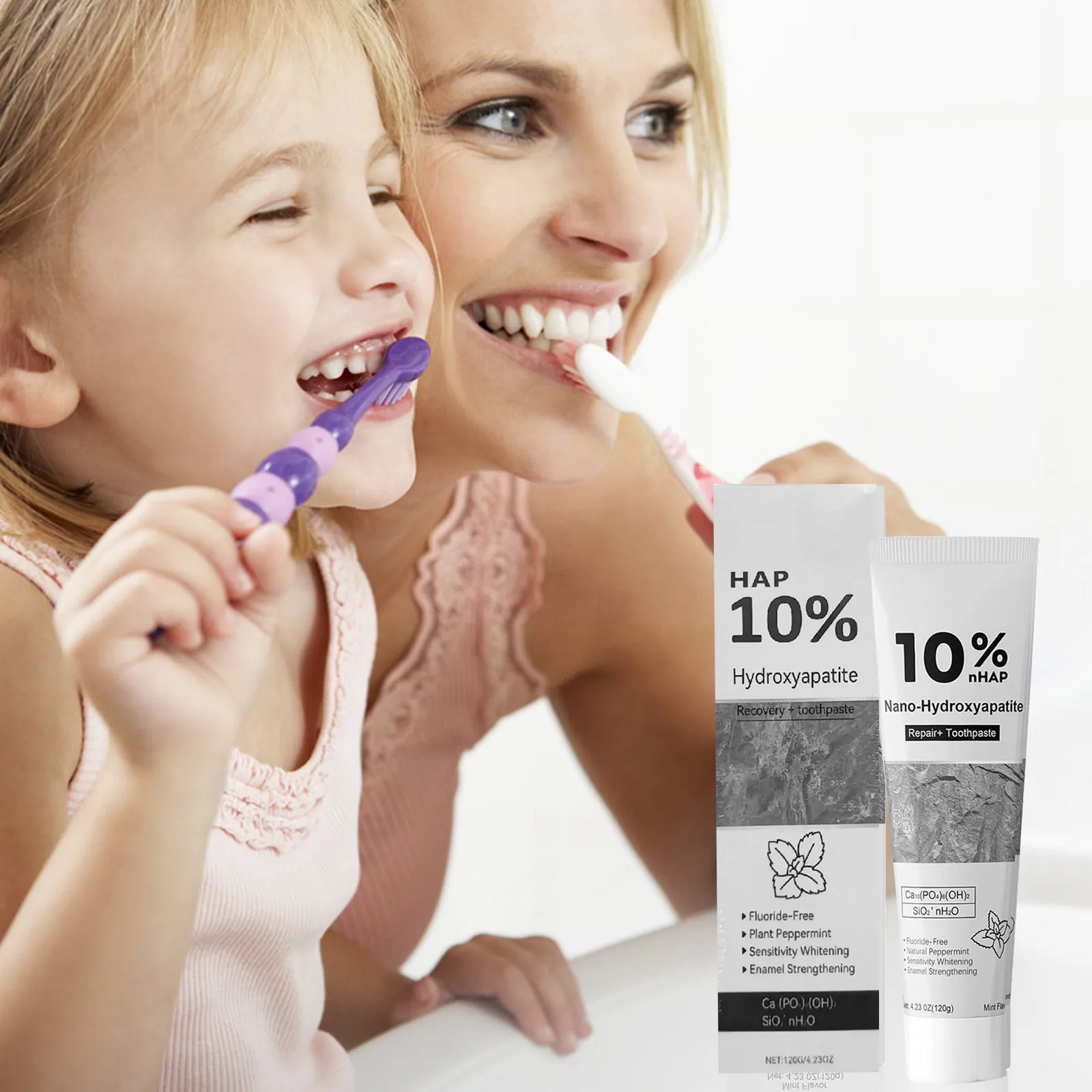 Toothpaste Oral Care Fluoride Free Hydroxyapatite Dental Care Toothpaste Enamel Repairing Strengthening Sensitive Teeth Natural