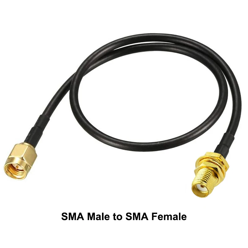 SMA Male to SMA Female Bulkhead RG174 4G LTE WiFi Router Extension Cable RF Coaxial Wire for ADS-B GPS Antenna 30cm 50cm 1-5M