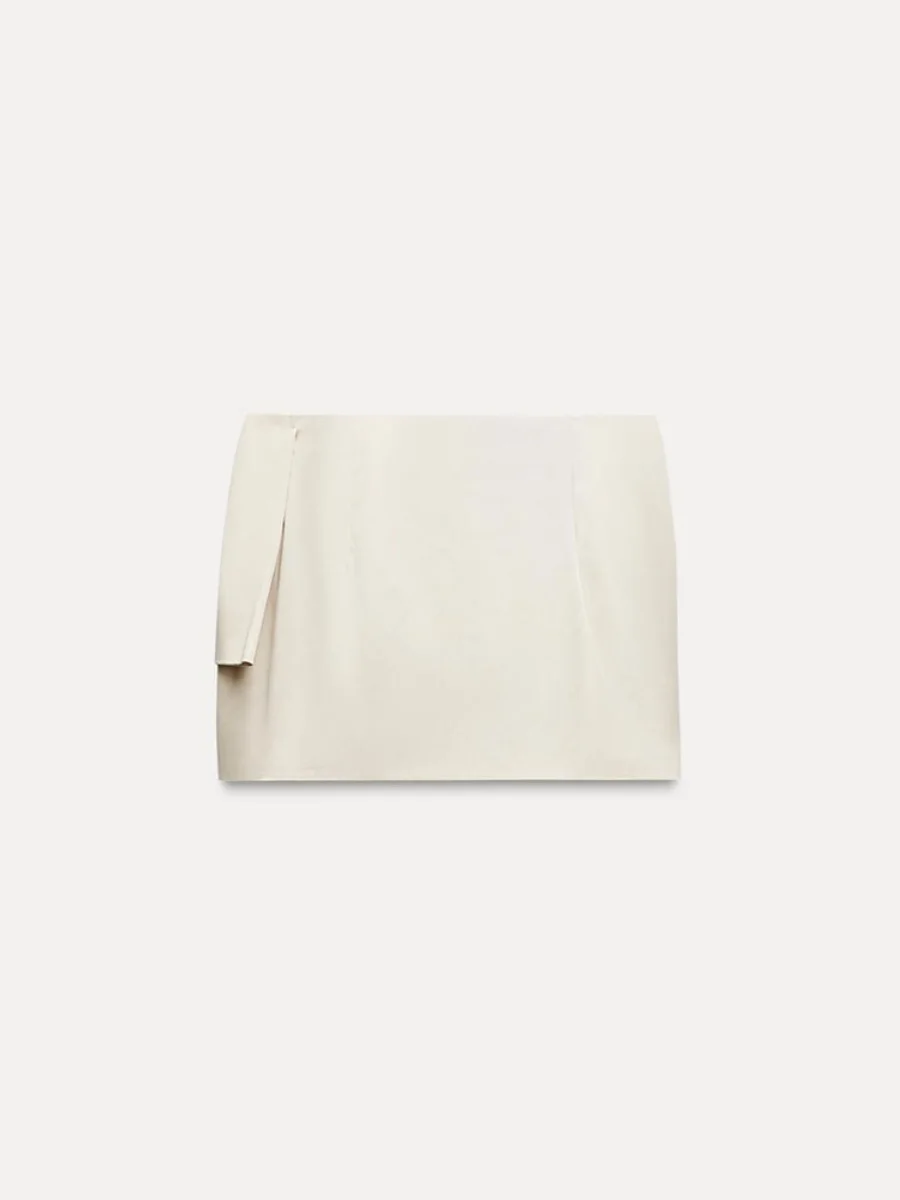 

Summer New Arrival Women's Skirt ort Skirt Silk Satin Wrap around Knot Decorated Commute Sle 2024