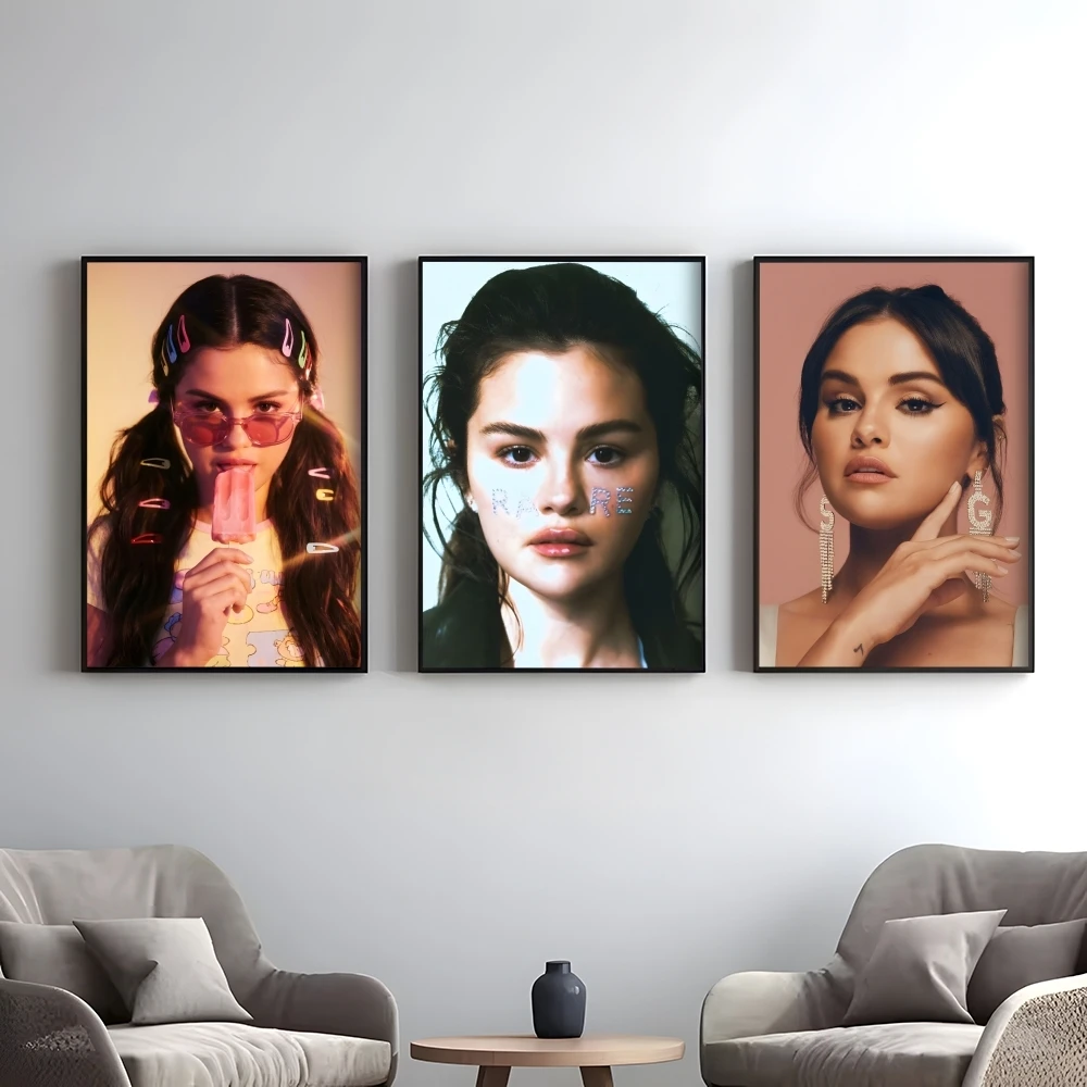 Singer S-Selena Gomez Poster Elegant And Affordable Wall Art Stickers For Dormitory Living Room And Bedroom Spaces