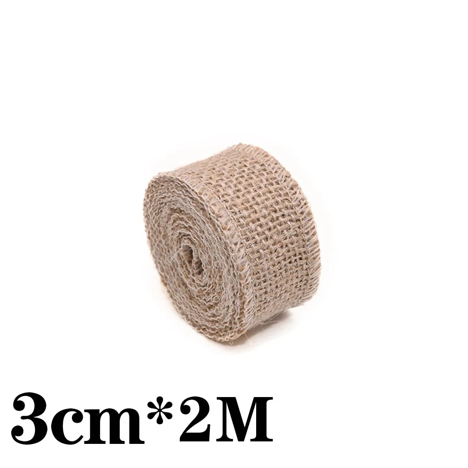 2M Natürliche Jute-Stoffrolle, 13 Breiten 2,5-35cm, Juteband für Tischläufer, Hochzeitsfeier, DIY-Heimwerkerarbeiten – Detail 10