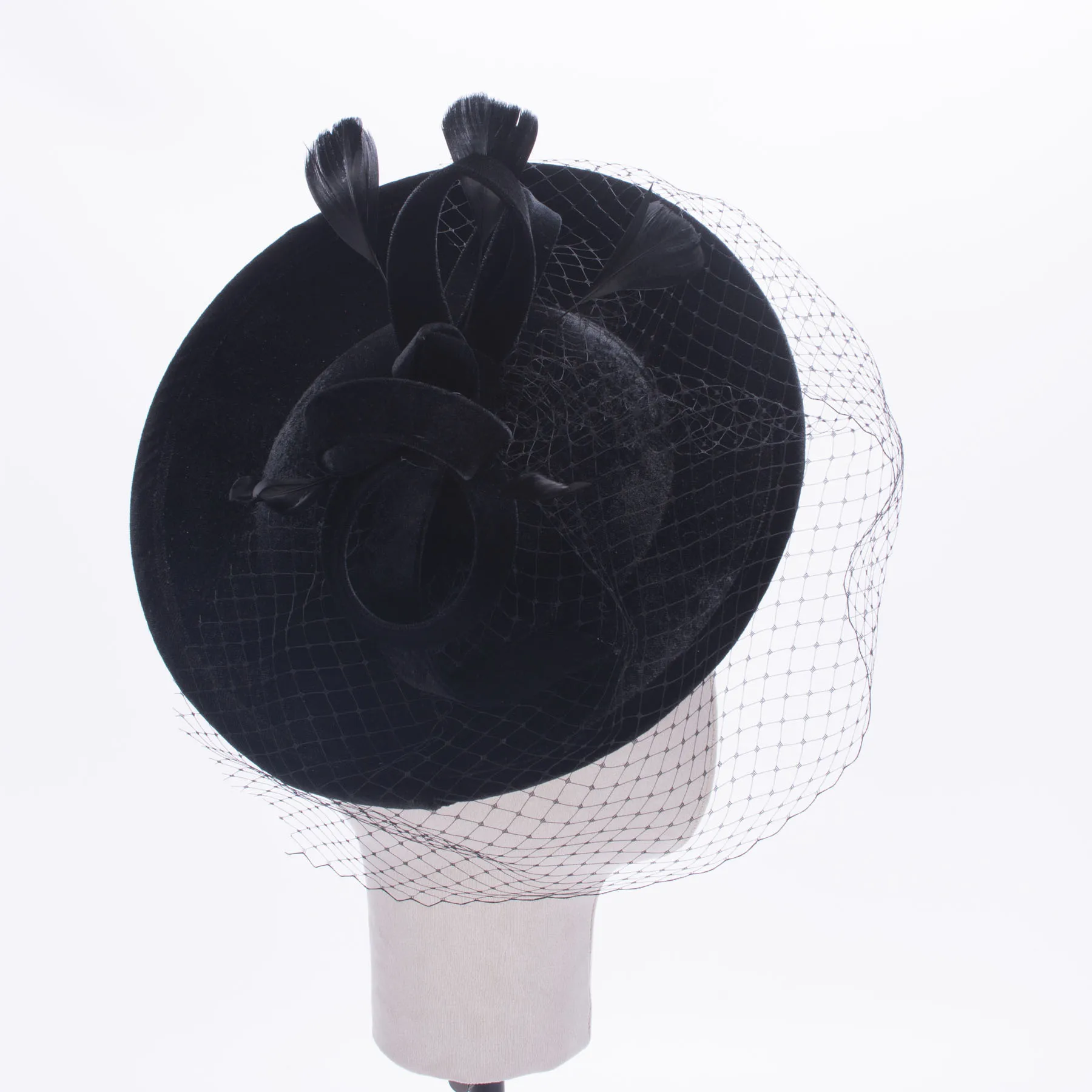 Lawliet Frauen Samt Schleier Netz Hochzeit Anlass Kirche Fascinator Kopf bedeckung Hut a614 – Detail 3