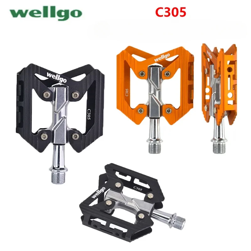 

WELLGO C305 MTB/Road Bike Folding Pedals Aluminum Alloy Anti-slip Ultralight Peilin Bearing