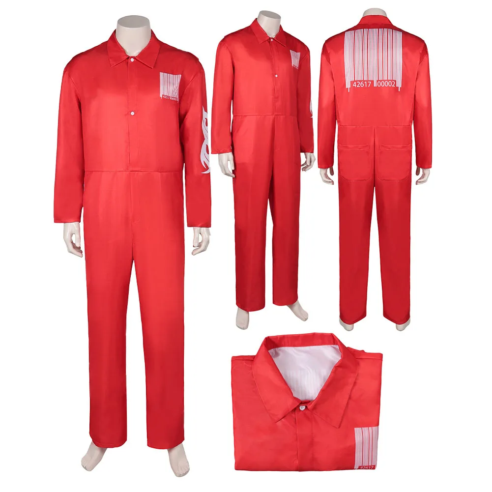 Joey Cosplay Jordison Fantasia Bodysuit Band Slip Cosplay Knot Red Jumpsuit Costume Outfits Halloween Carnival Suit Men Male