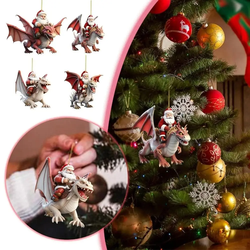 1pc Christmas Tree Pendants Fly Dragon Ornament Dragon Keychain Window Decor Acrylic Dragon Party Decoration Accessories Gifts