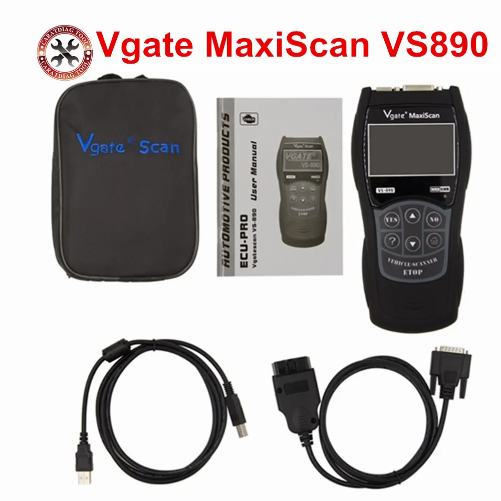 Vgate Original MaxiScan VS890 Auto OBD EOBD Scanner EPB Oil SAS ETS TMPS Reset Diagnostic Scanner Engine Tester 13 Languages