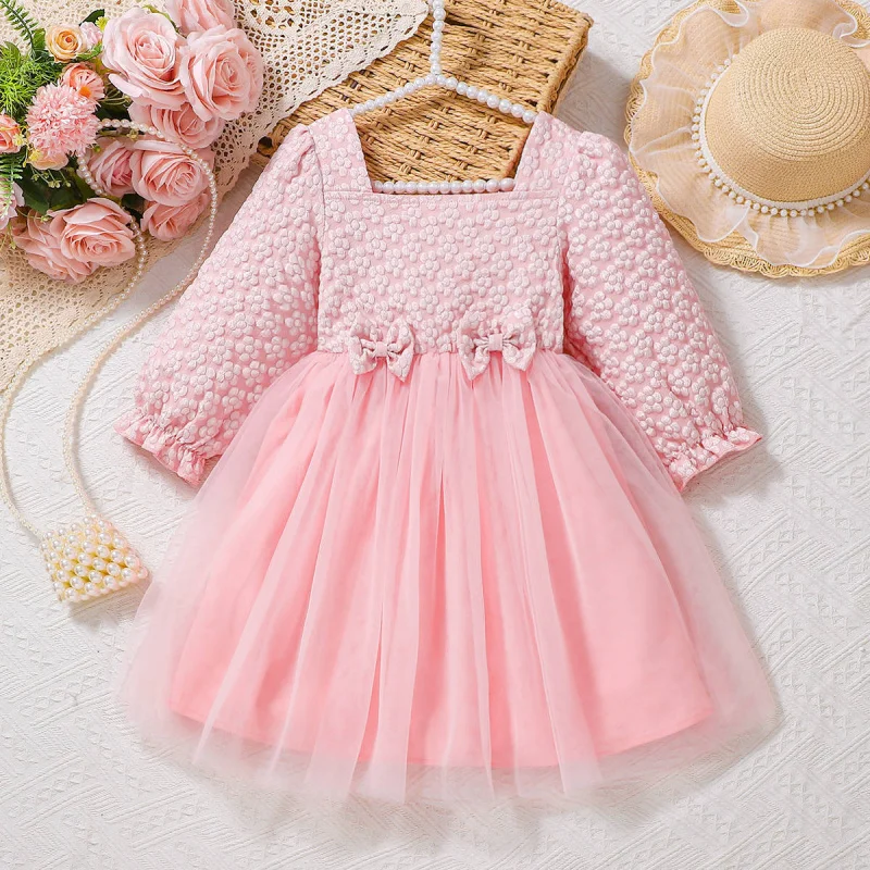 

In-stock Children's Dress2025New two-piece suit girls' dress princess gown