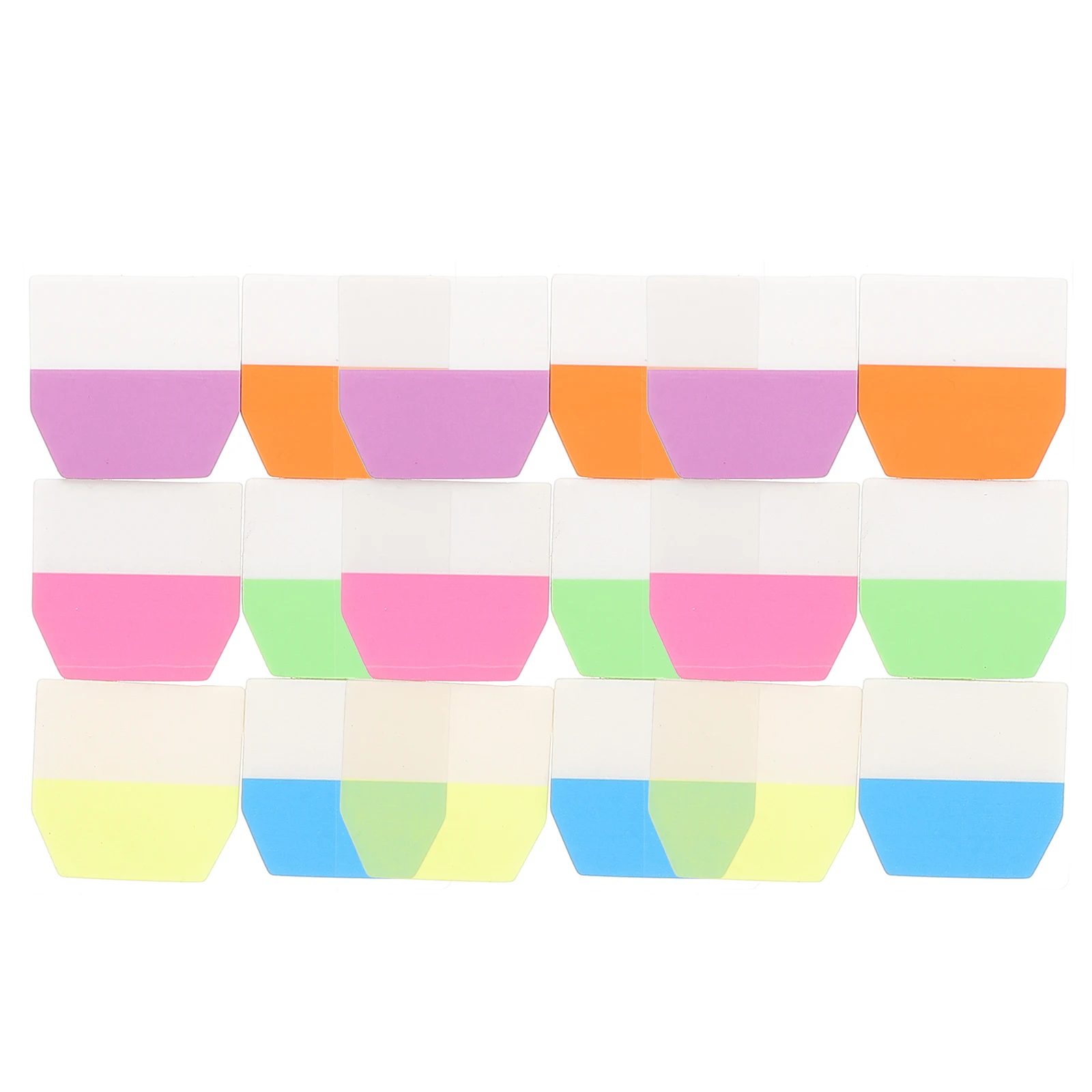 

3 set 3 Sets Colored Index Sticky Tabs Strong Adhesive Writable Page Markers Repositionable Dividers for Notebooks Binder Files