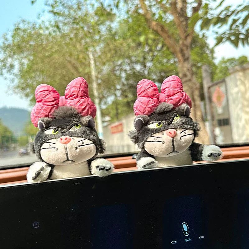 New Car Lucy Cat Rearview Mirror Decoration Anime Cartoon Car Seat Belt Cover Kawaii Car Accessories Interior Ornaments
