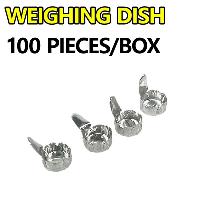 

Micro aluminum foil weighing dish Weighing shovel Round U-shaped organic trace elements for weighing and measuring 100 pcs/box