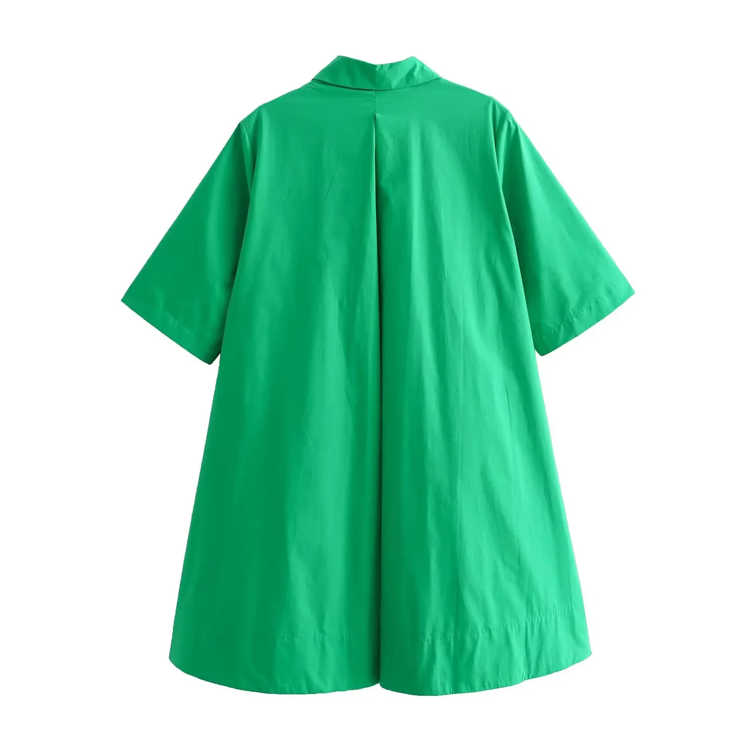 Willshela, moda para mujer, Mini vestido camisero holgado de algodón con brocado, cuello de solapa, manga corta, Vestidos cortos informales elegantes para mujer