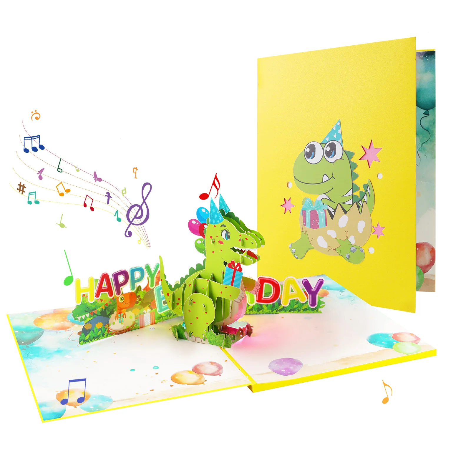Musikalische Geburtstags-Pop-Up-Karte mit Licht und Musik, 3D-Grußkarte für Kinder, Erwachsene, Männer und Frauen – Detail 18