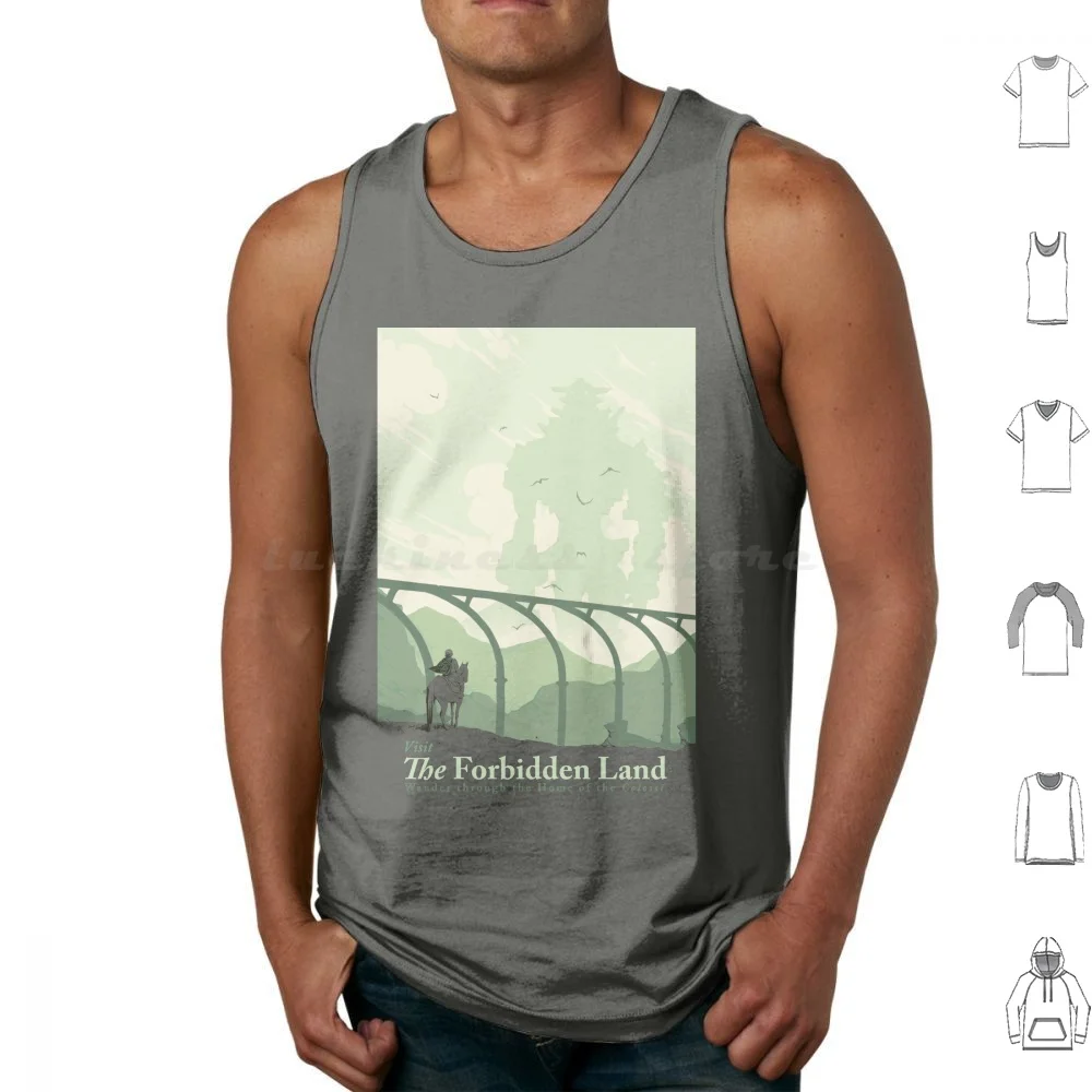 Visit The Forbidden Land Tank Tops Vest Sleeveless Vintage Visit Travel Retro Pop Horse Giante Colossus Shadow Ico