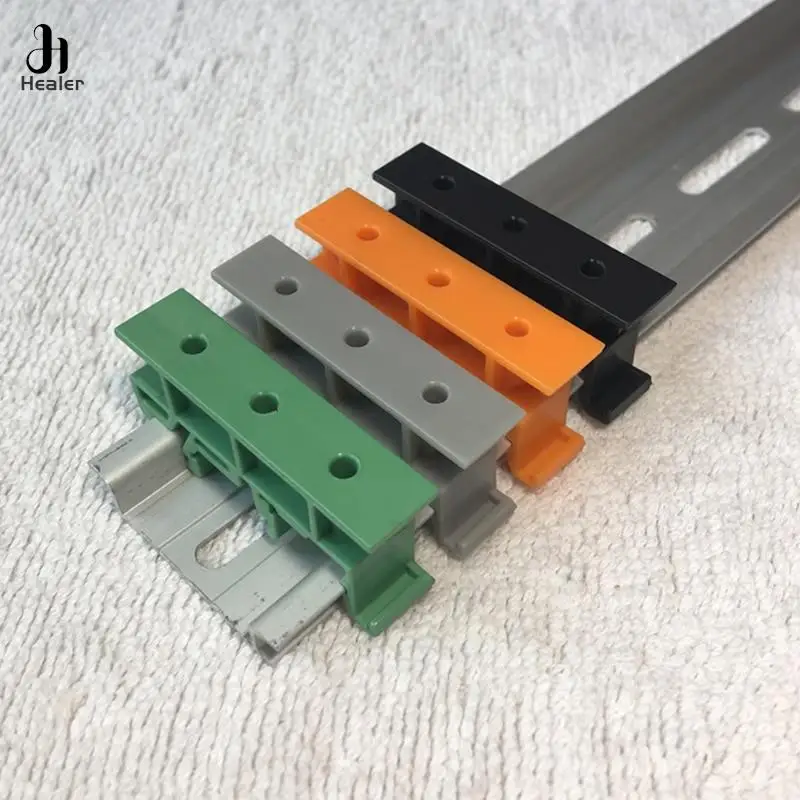 2pcs PCB 25mm DIN Rail Mounting Adapter Circuit Board Bracket Holder Carrier Clips Control Board Adapter