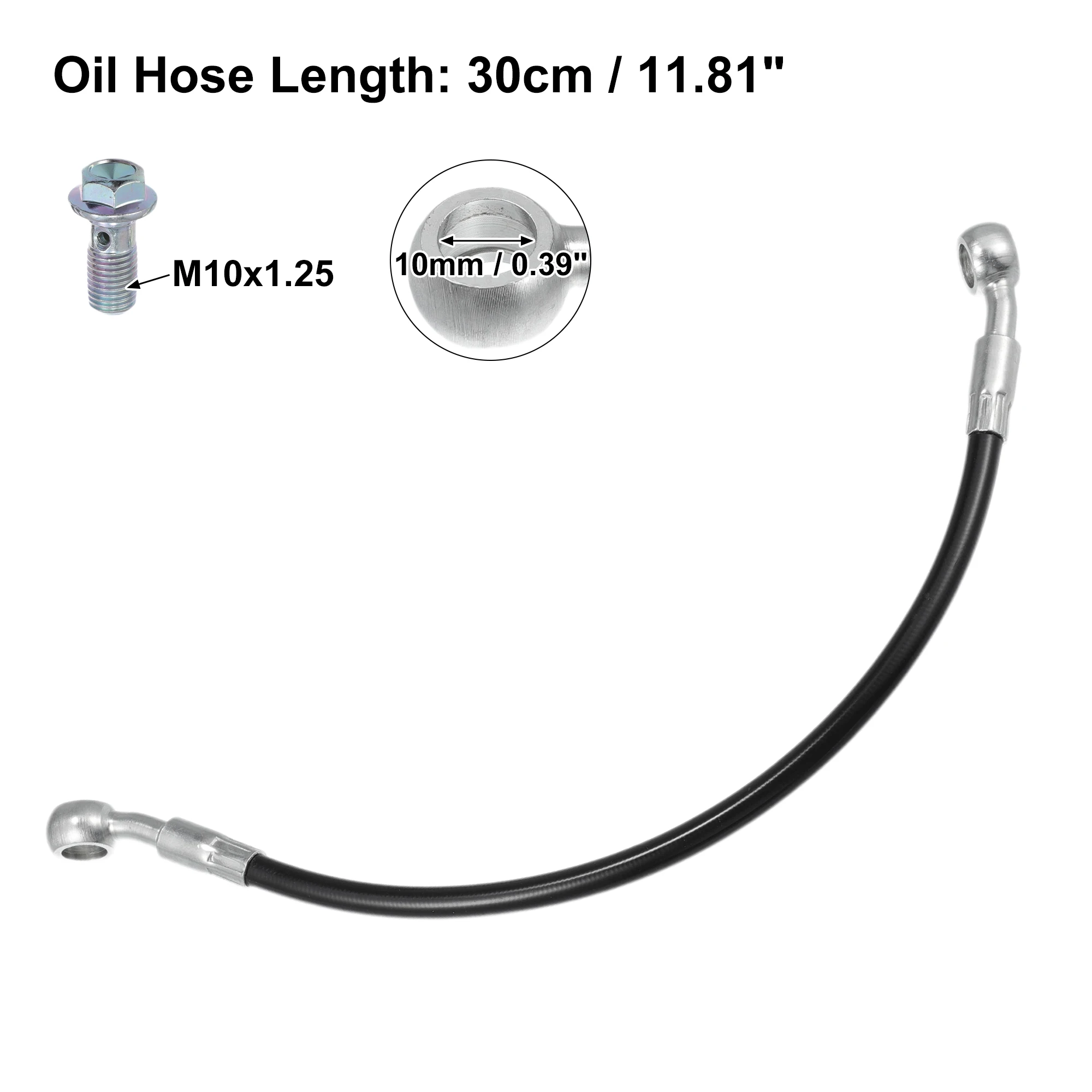 Motoforti 30/50/60/80/90/100/110/150/180/200/220 cm Bremsschlauch Motorrad hydraulische Bremsleitung Ölschlauch Rohr Fahrrad 1 Set