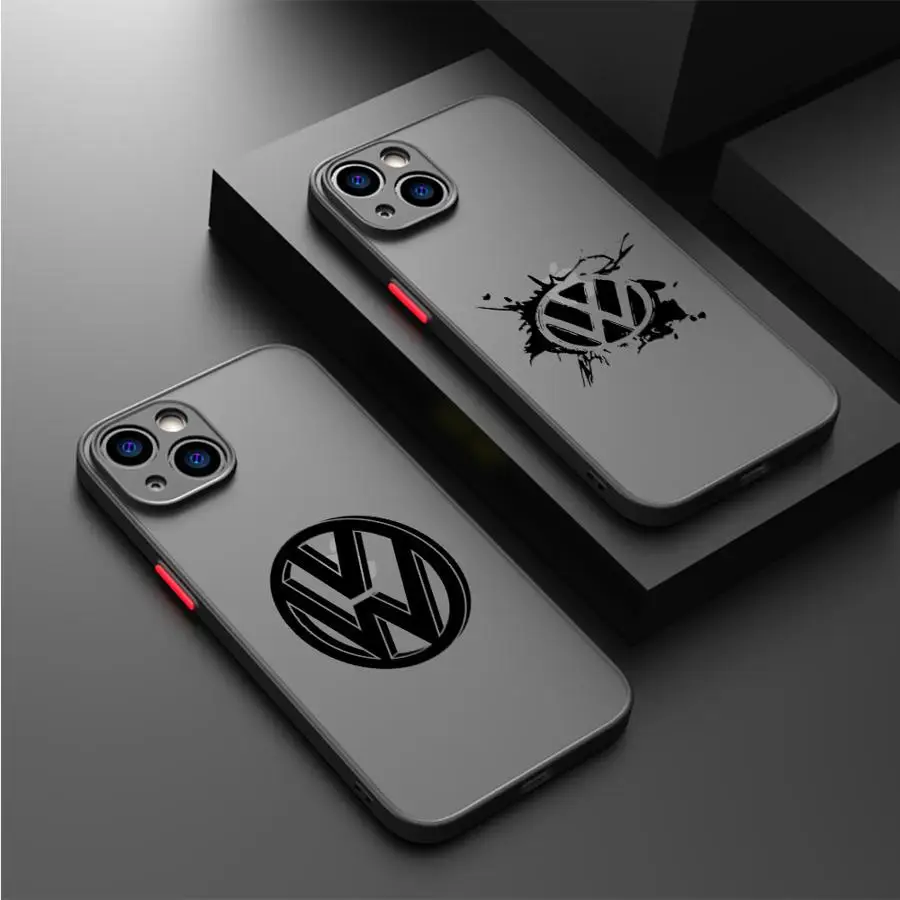 V-olks-wagen VW Car Phone Case for Apple iPhone 11 16 13 15 12 14 Pro Max 7 XR X XS 13 12 Mini 14 Plus 8 SE Cover