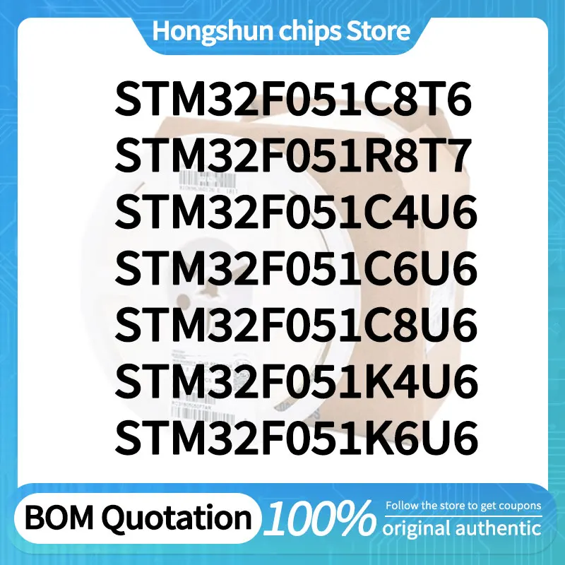 

STM32F051R8T7 STM32F051C4U6 STM32F051C6U6 STM32F051C8U6 STM32F051K4U6 STM32F051K6U6 STM32F051C8T6 Standard version