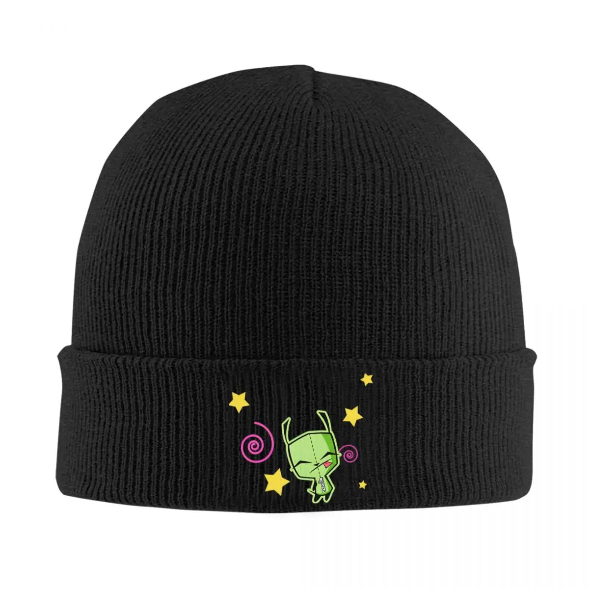 Invaders Zims Beanie Hats meme Y2K Cool Caps Female Male Gym Knitted Hat Autumn Winter Custom Thermal Elastic Beanie Hat