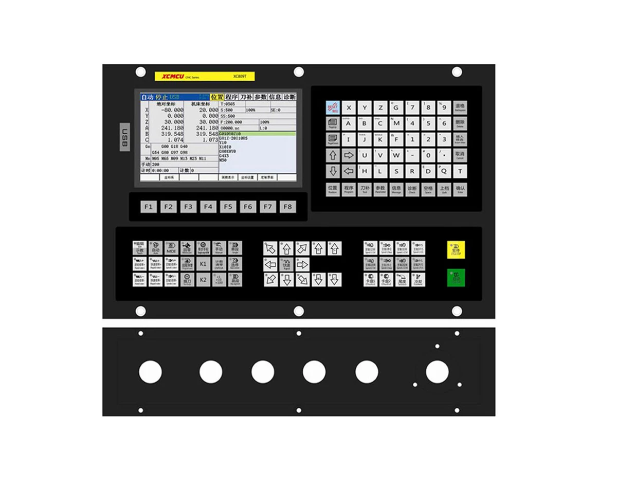 XC809T Series XC809TB 2 Axis CNC Controller Multi-Function CNC Lathe Controller System with 7