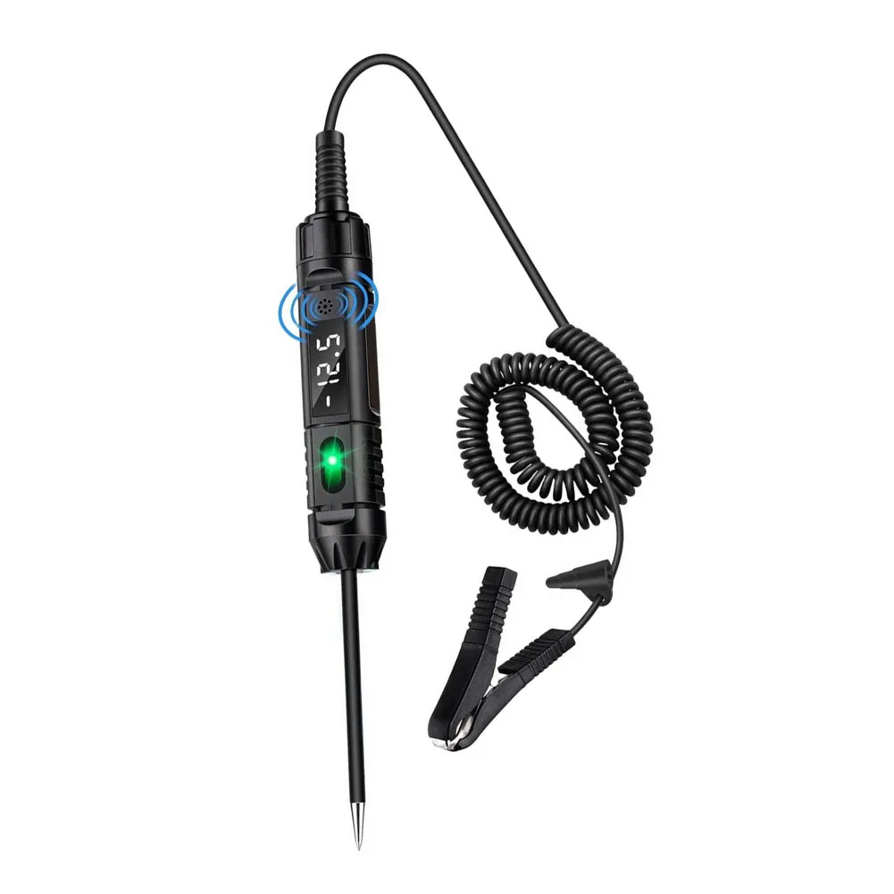 3-72V Digital LED Automotive Circuit Tester with Polarity Indication and Dual Color LED Display for Car Electrical Testing