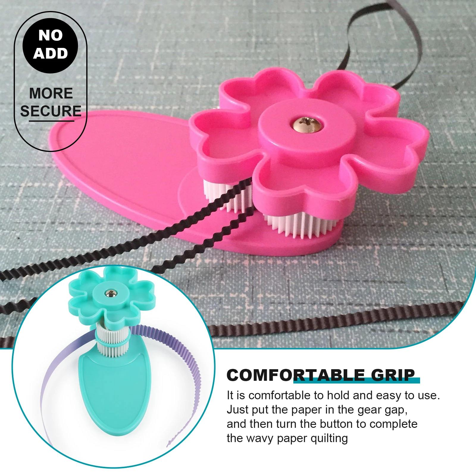 

2pcs Plastic Wave Shape Paper Rolling Tool Diy Quilling Machine Handmade Crafts Lightweight Durable Portable Gear Gaps