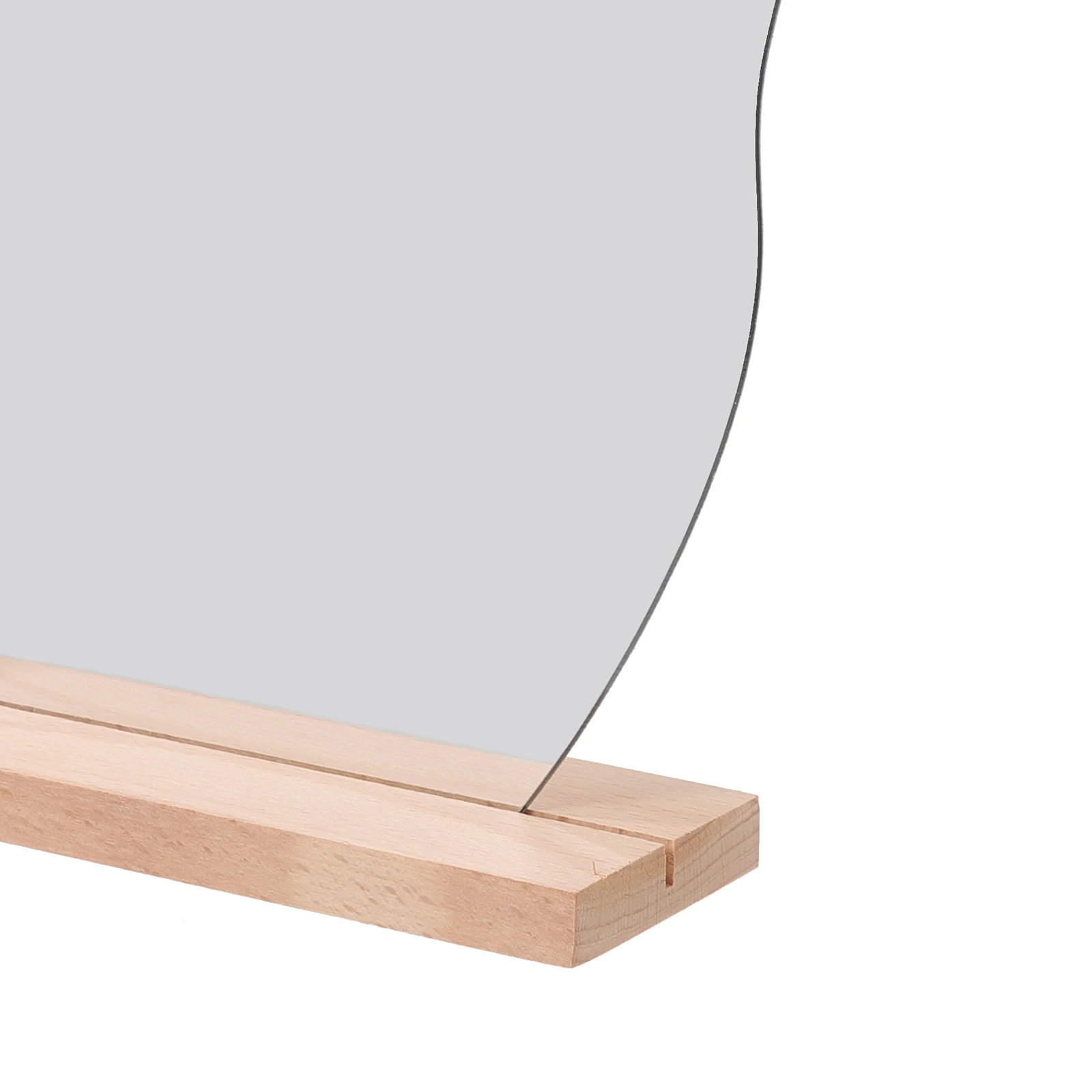 2 個の化粧鏡デスクトップフレームレス美的ミラー木製ベース安定した小さなドレッサー化粧鏡寝室用