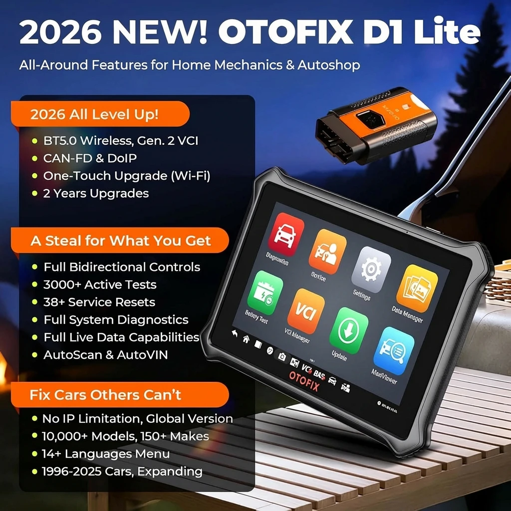Automotive OBD2 ScannerOTOFIXD1Lite 2 Year Update BiDirectional Control All System Diagnostic Scan Tool FCA SGW CAN FD & DoIP