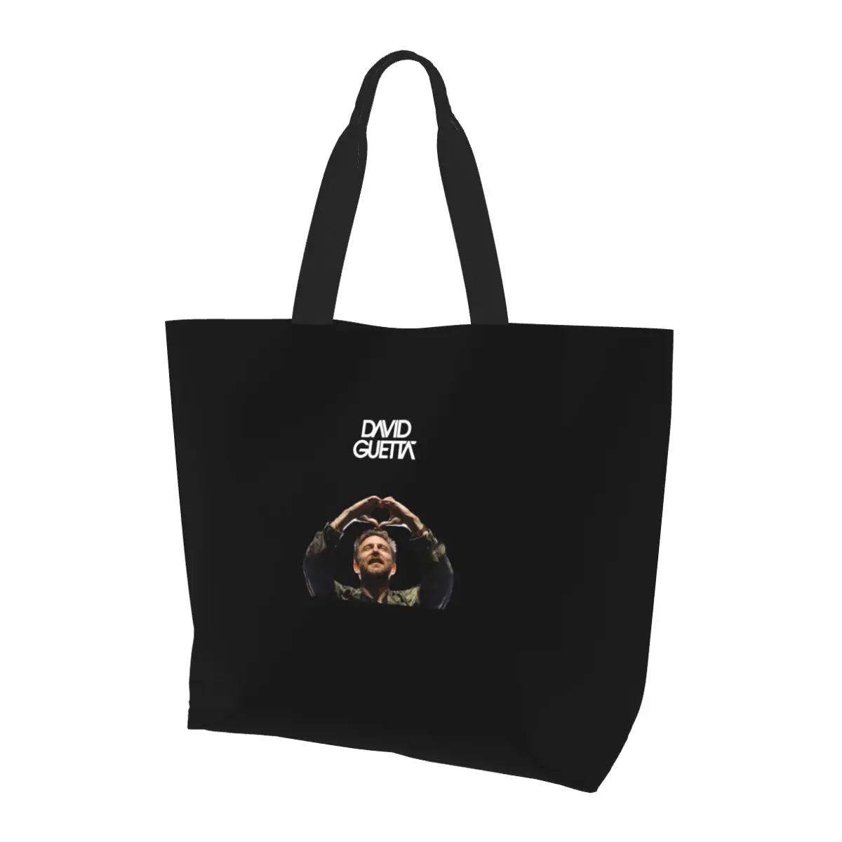 Large Reusable D-David-Guetta Grocery Bags Recycle Foldable Shopping Eco Bag Washable Lightweight