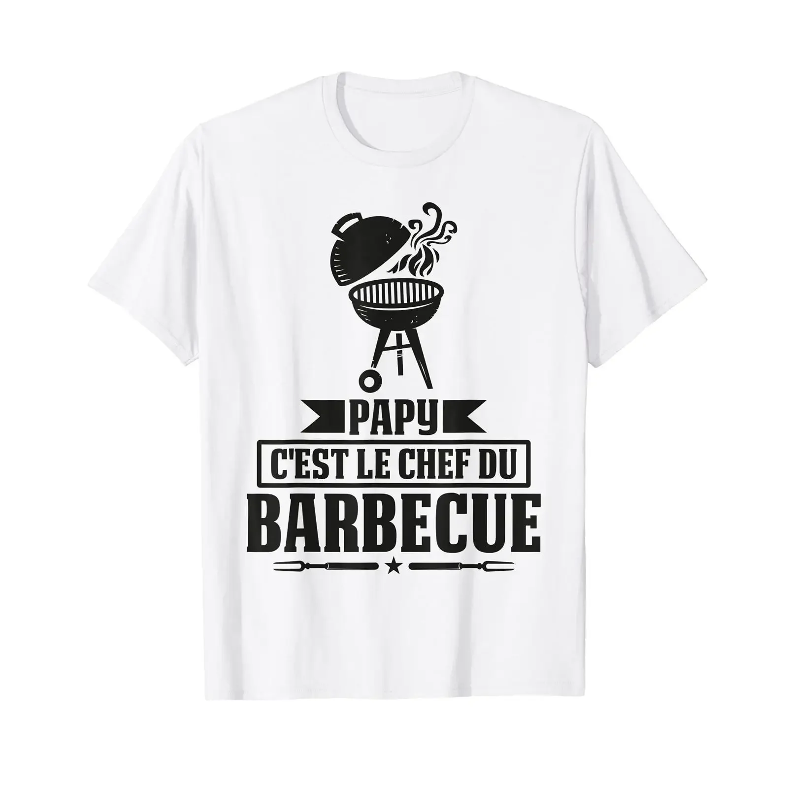 Homme Papy c'est le chef du Barbecue BBQ Fête Des Pères Griller T Shirt vintage Washed Top For Everyday Wear designer clothes