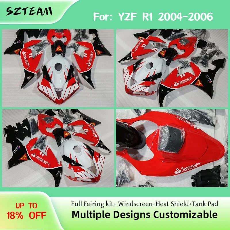 

For Yamaha YZF R1 2004 2005 2006 Injection Fairing Kit YZFR1 04 05 06 Motorcycle Fairings Bodywork Set High Quality ABS