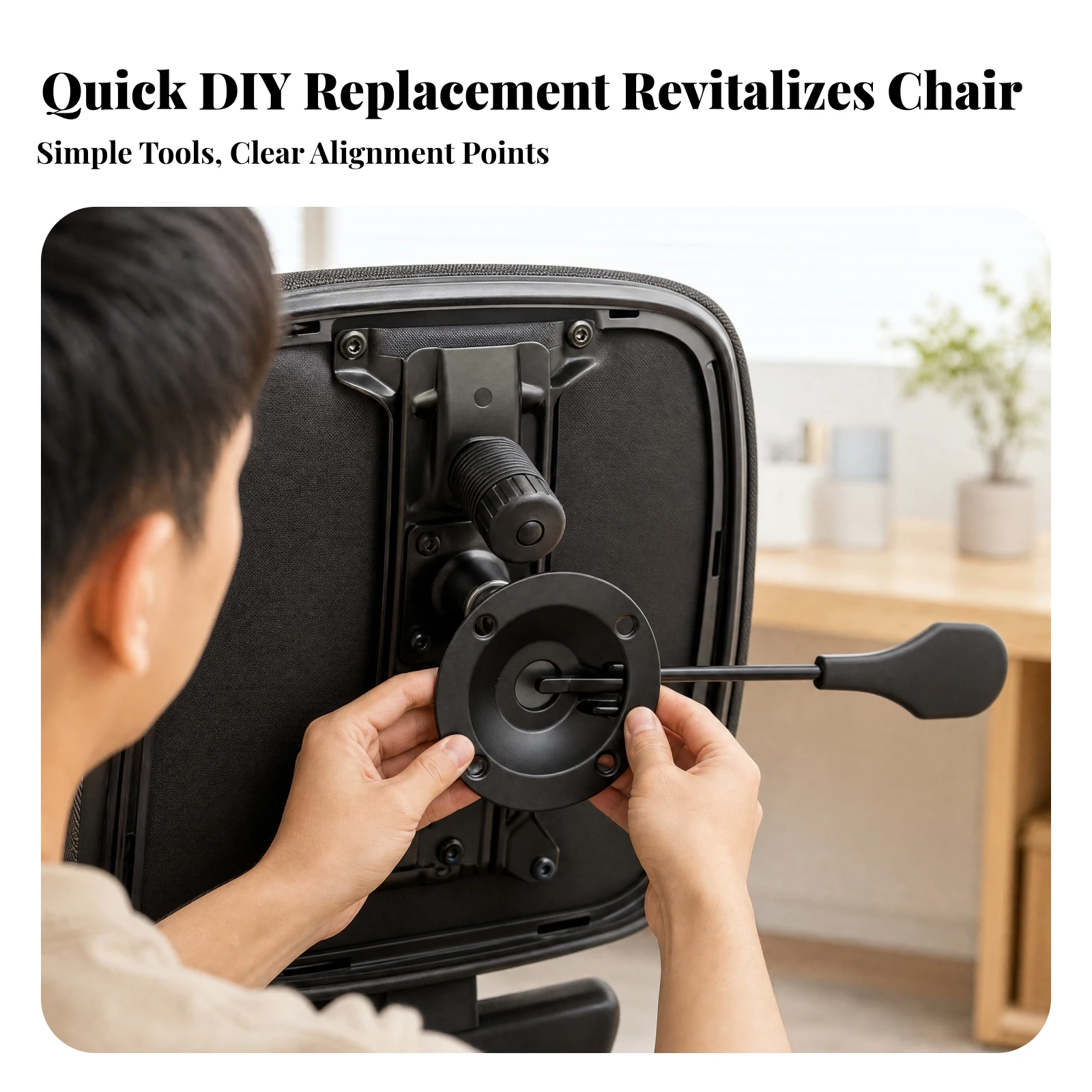 Chair Tilt and Reclining Mechanism Metal Chair Tilt Mechanism with Round Mounting Plate Heavy Duty Thick Steel