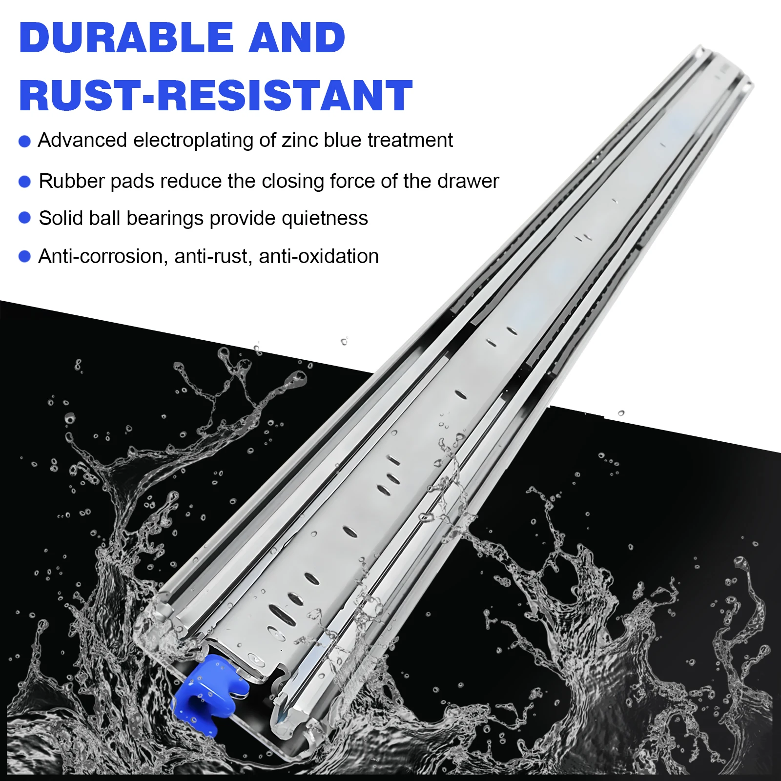 شرائح الأدراج شديدة التحمل مقاومة للصدأ 3 أضعاف دليل السكك الحديدية ارتداء المقاومة لعدائين الأدراج المهنية لخزانة ميكانيكية لشاحنة RV #2