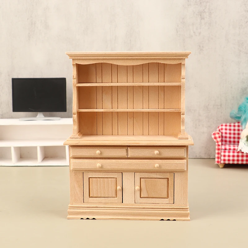 

1Pcs Dollhouse Miniature Cabinet Sideboard Model Display Cupboard Scene Furniture Accessories For Doll House Decor Kids Toys