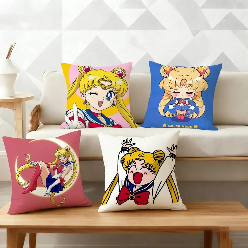 

Cute Usagi Tsukino Sailor Moon Pillow Case Pattern Printed Pillowcase For Living Room Sofa Cushion Cover