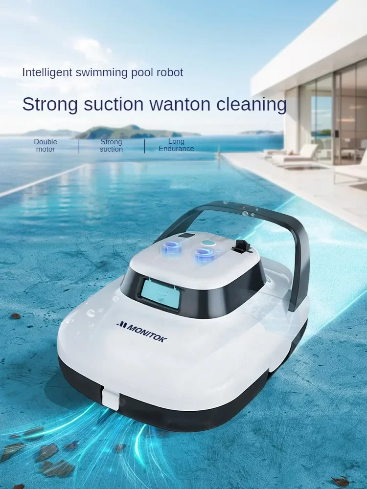 

Effortlessly Clean Your Swimming Pool with Our Underwater Cleaning Robot - Filters Water and Vacuums Fish Pond