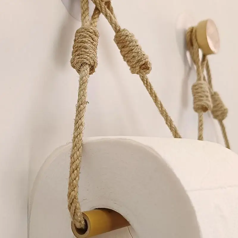 Soporte de papel higiénico montado en la pared, accesorios de baño, soporte de papel enrollable de madera para toallero