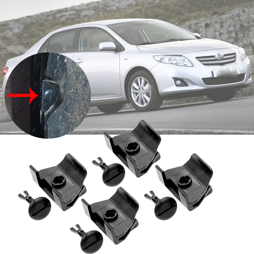 4X Car Front Fender Bumper Cover Rivet Mudguard Fastener Clip For Toyota Corolla E140 E150 2007 2008 2009 2010 2011 - 2013 Auris