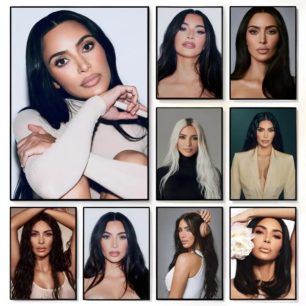 Celebrity Style K-Kim Kardashian Poster American Film Mural Home Childrens Room Wall Decor Print