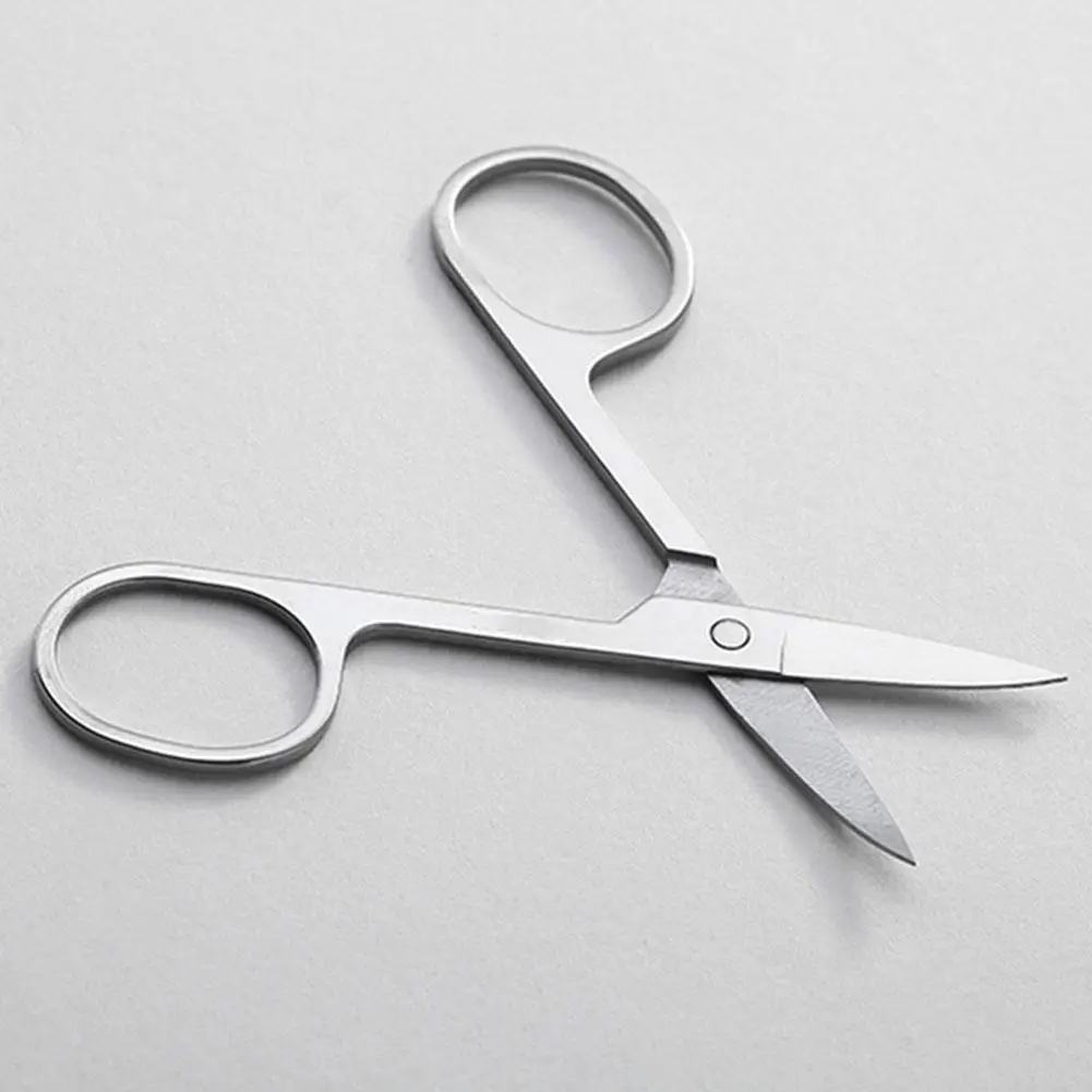 10cm Animal Veterinary Vet Medical Stainless Steel Straight Haircut Scissors Scissors Curved Surgical Tip X9R4