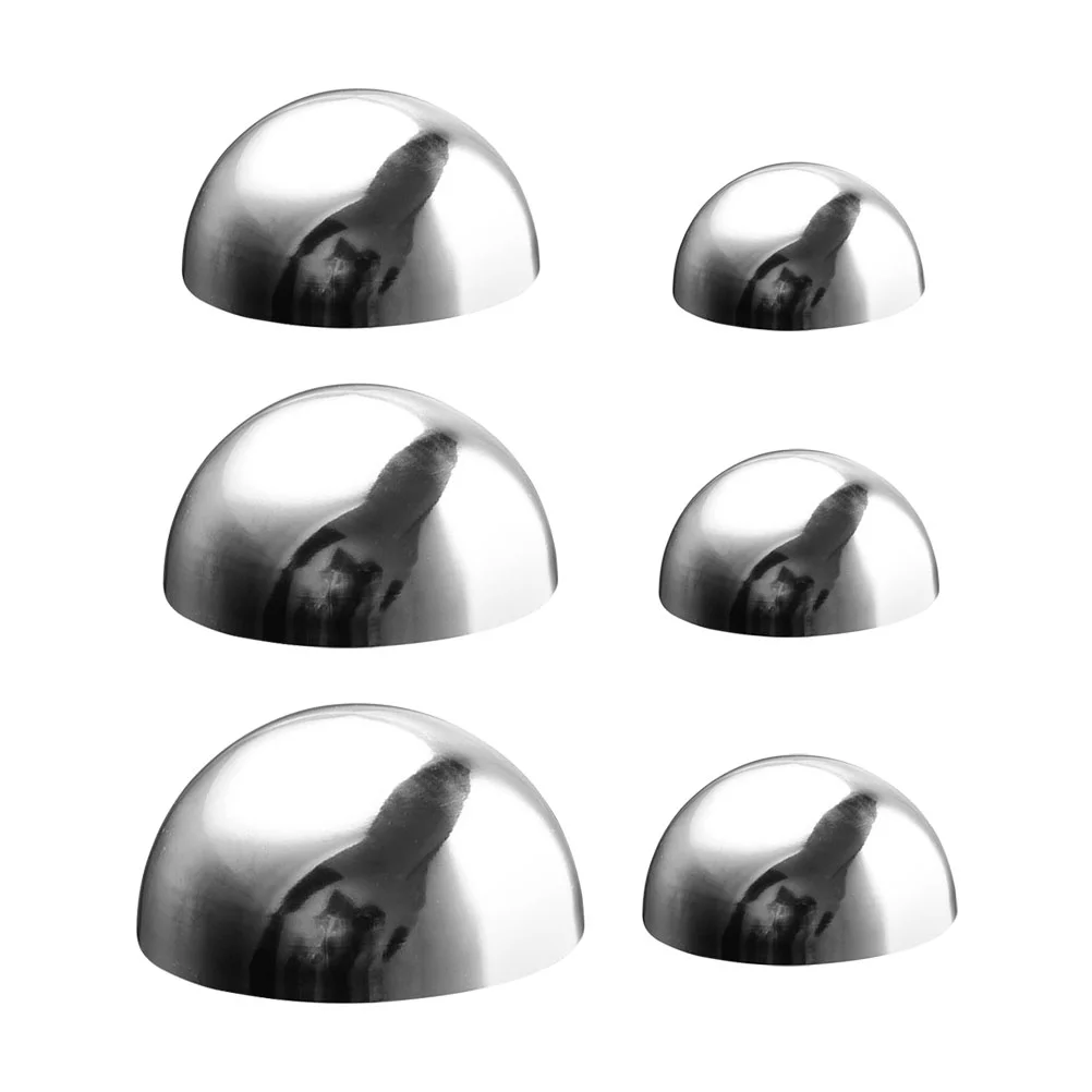 

6 Pcs Globe Garden Reflective Ball Planet Earth Decor Stainless Steel Pond Decoration